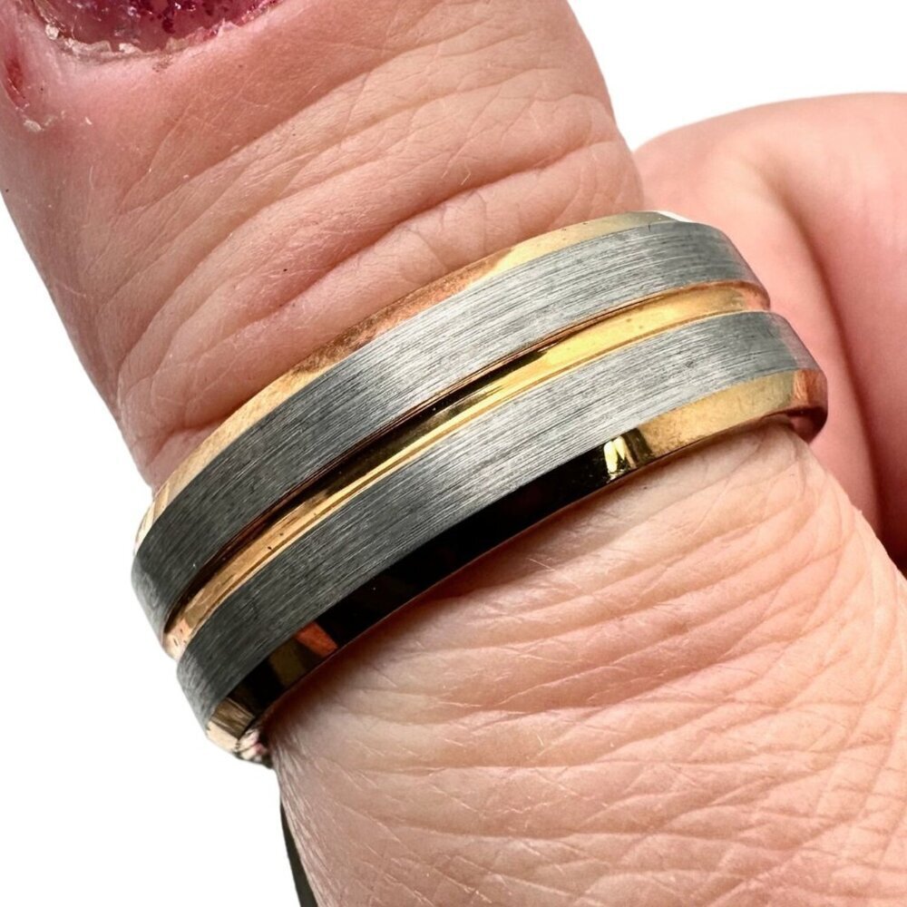 Tungsten Carbide Mens Ring Original Tag Attached Size 11.5 Comfort Fit - Picture 2 of 4